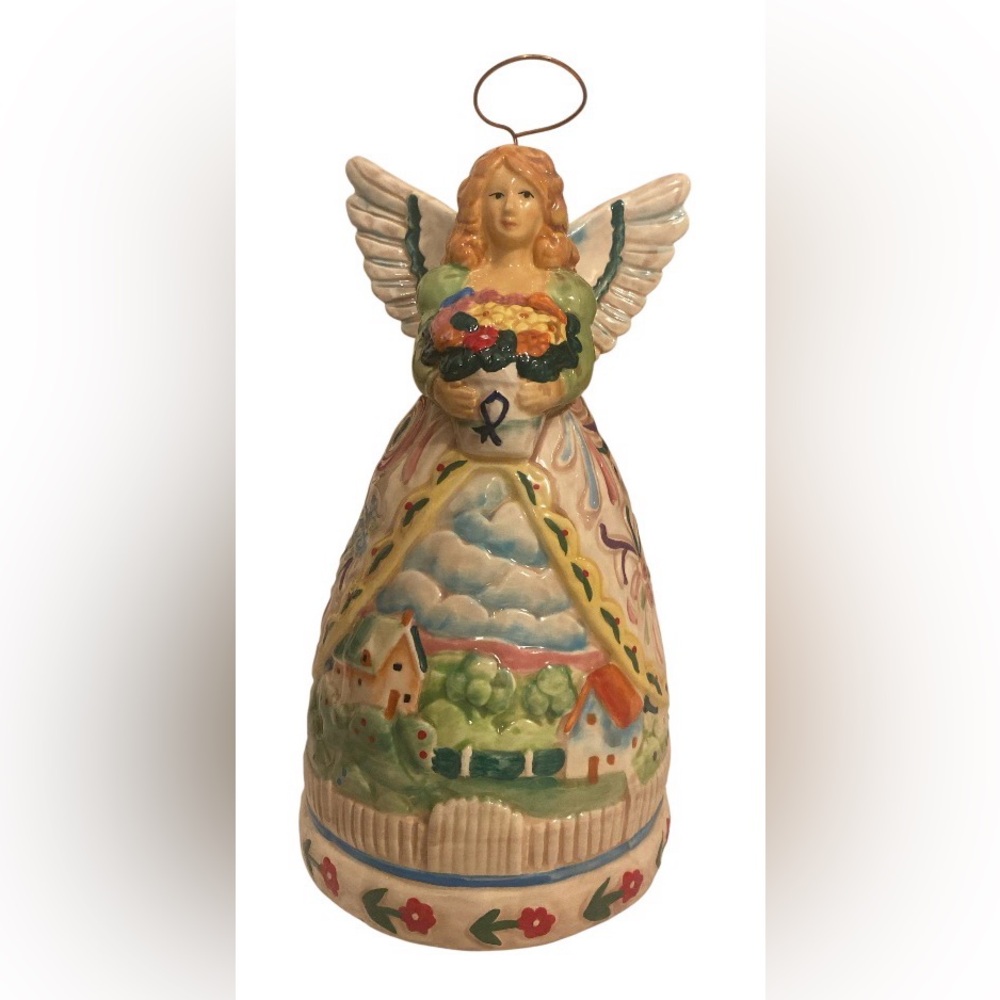Jim Shore Four-Seasons Angel Ceramic Figurine Candle Holder SPRING Rare